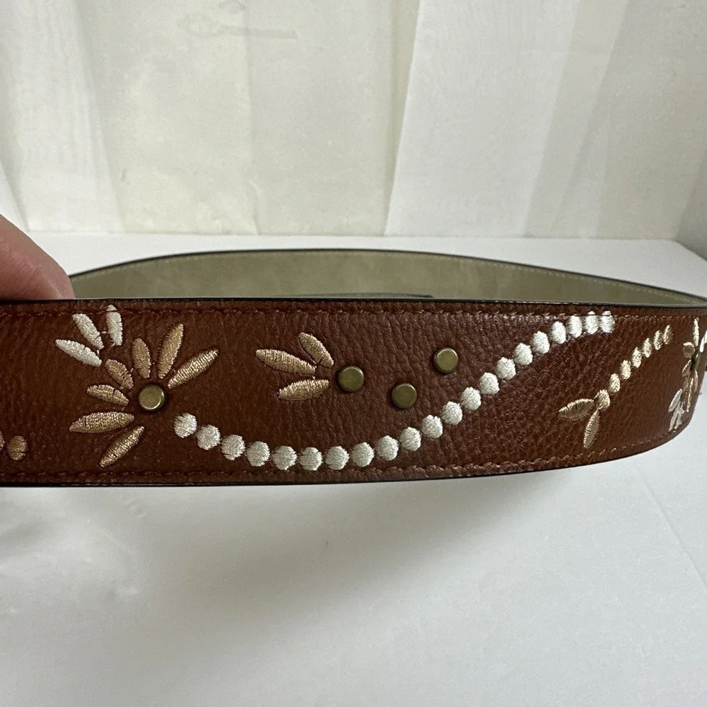 Womens Time and Tru Size XL Brown  Stud Embroidery Dress Casual Belt